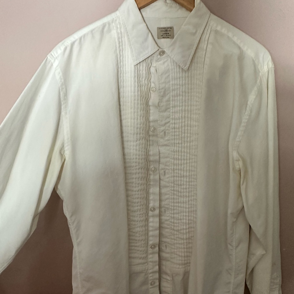 Vintage White Tuxedo Shirt